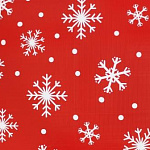 Клеенка NATAM Снежинка красная столовая рельефная 0,4мм х137см CX-725A